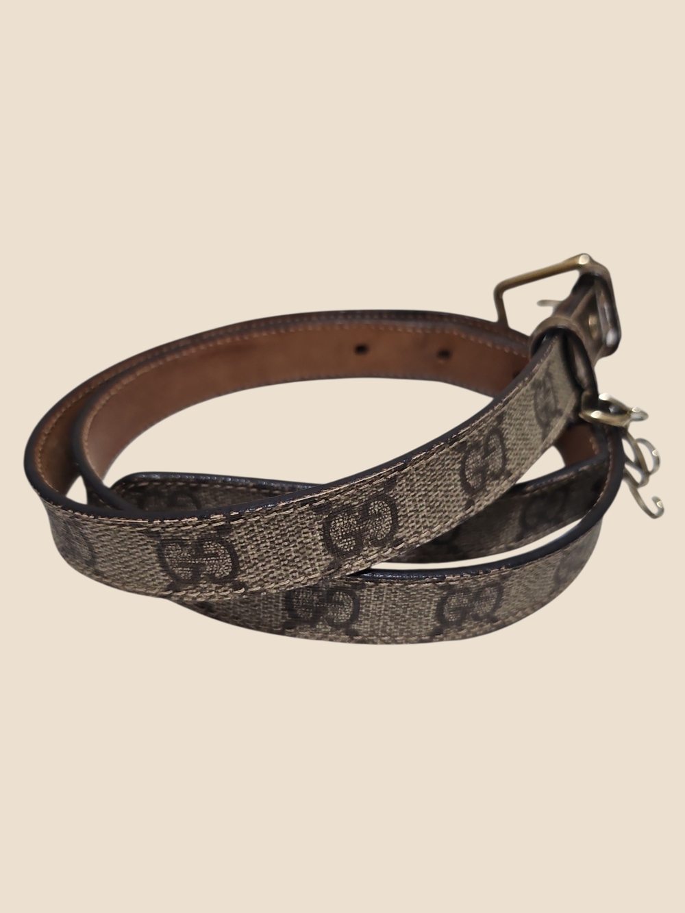 Vintage Gucci GG Supreme Monogram Charm Belt - Picture 4 of 9